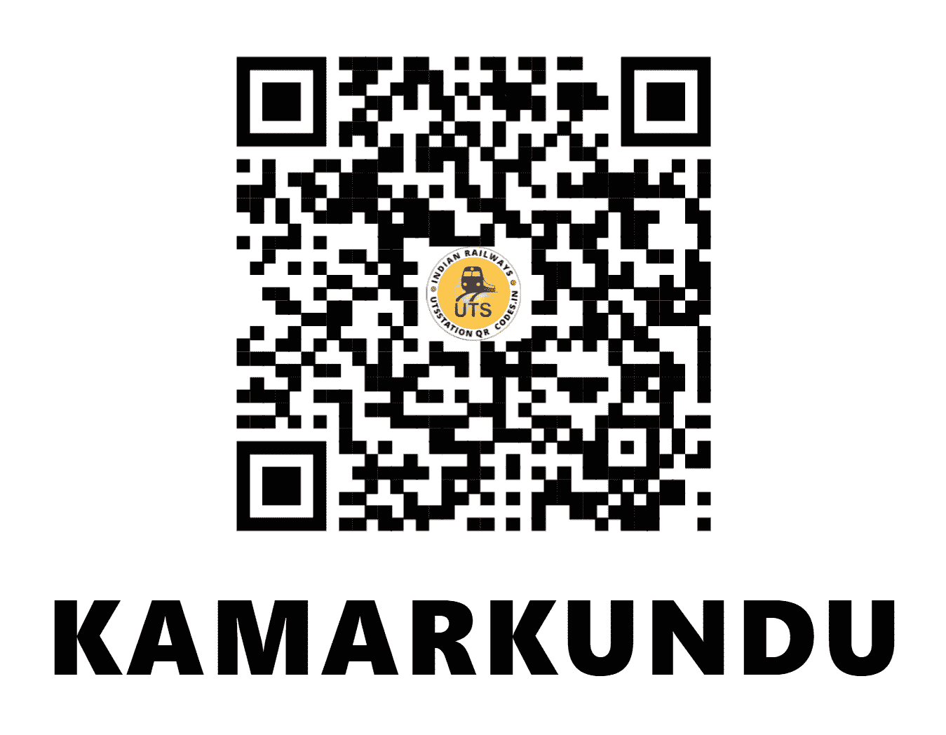 UTS QR Code for KAMARKUNDU - KQU - ER (WEST BENGAL)